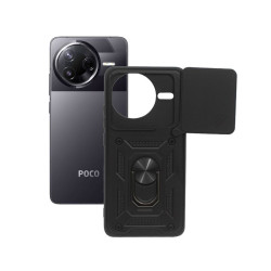 Etui Pancerne CAMSHIELD Ring na telefon Xiaomi POCO F7 Pro 5G 24117RK2CG czarne