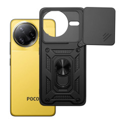 Etui Pancerne CAMSHIELD Ring na telefon Xiaomi POCO F7 Ultra 5G 24122RKC7G czarne