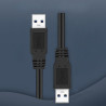Kabel PC USB - USB męski - męski 3.0 czarny przewód 1m