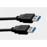 Kabel PC USB - USB męski - męski 3.0 czarny przewód 1m