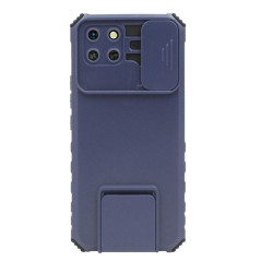 Etui Pancerne CAMSHIELD Stand na telefon Infinix Smart 6 HD X6512 granatowe