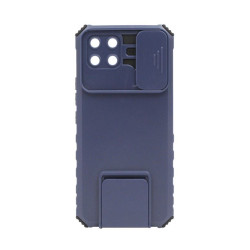 Etui Pancerne CAMSHIELD Stand na telefon Infinix Smart 6 HD X6512 granatowe