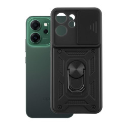 Etui Pancerne CAMSHIELD Ring na telefon OPPO Reno 14 F 5G CPH2743 / 14 FS 5G CPH2743 czarne