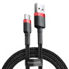 Kabel USB-C - USB Baseus Cafule przewód wspierający SZYBKIE ŁADOWANIE QC3.0 3A 1m czarny