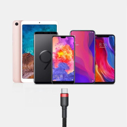 Kabel USB-C - USB Baseus Cafule przewód wspierający SZYBKIE ŁADOWANIE QC3.0 3A 1m czarny