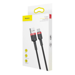Kabel USB-C - USB Baseus Cafule przewód wspierający SZYBKIE ŁADOWANIE QC3.0 3A 1m czarny