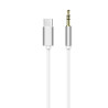 Kabel USB-C do jack 3.5mm - adapter audio biały 90cm