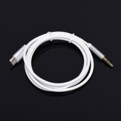 Kabel USB-C do jack 3.5mm - adapter audio biały 90cm