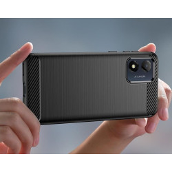 Etui Bumper Carbon LUX na telefon motorola moto e13 czarne