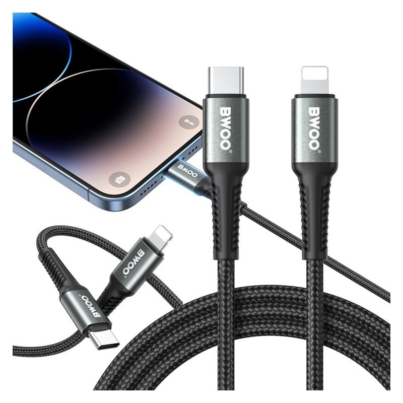 Kabel USB-C Lightning do iPhone 2m - szybkie ładowanie PD 27W