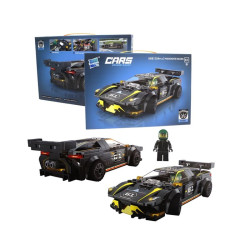 Zestaw klocków konstrukcyjnych 324 elementy - model samochodu sportowego dla dzieci 6+ czarny