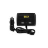 Rozgałęźnik zapalniczki rozdzielacz 3 gniazda 120W + 2xUSB A 4,2A ROZ16 czarny
