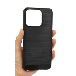 Etui Bumper Carbon Lux na telefon Honor X8A czarne