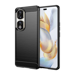 Etui Bumper Carbon Lux na telefon Honor 90 Pro 5G REP-AN00 czarne