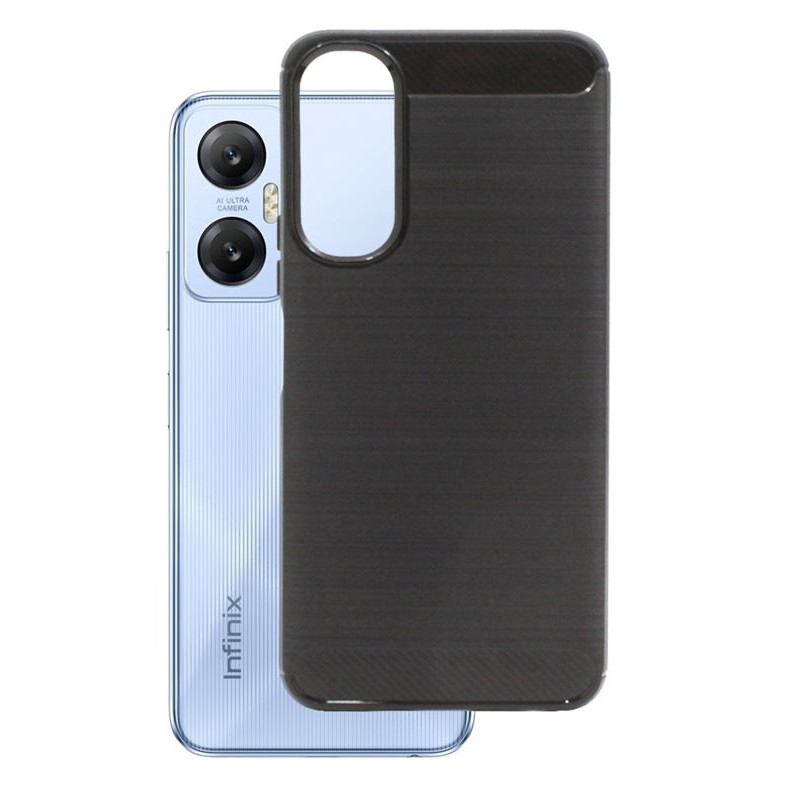 Etui Bumper Carbon Lux na telefon Infinix Hot 20 4G X6826B czarne