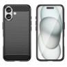 Etui Bumper Carbon Lux na telefon Apple iPhone 16 A3287 czarne