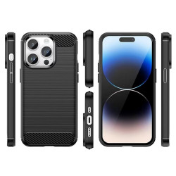 Etui Bumper Carbon Lux na telefon Apple iPhone 16 Pro Max A3296 czarne