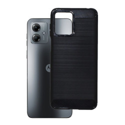 Etui Bumper Carbon LUX na telefon motorola moto g14 4G XT2341 czarne