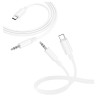 Kabel cyfrowy adapter audio USB-C - jack 3.5mm przejściówka AUX BL19 1m biały