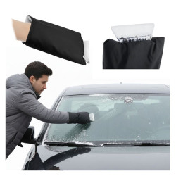 Skrobaczka samochodowa do szyb z rękawicą czarna