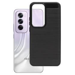 Etui Bumper Carbon LUX na telefon OPPO Reno 12 Pro 5G CPH2629 czarne