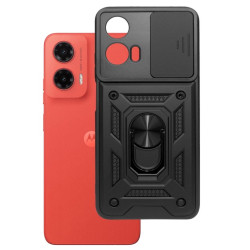 Etui Pancerne CAMSHIELD Ring na telefon motorola moto g35 5G XT2433 czarne