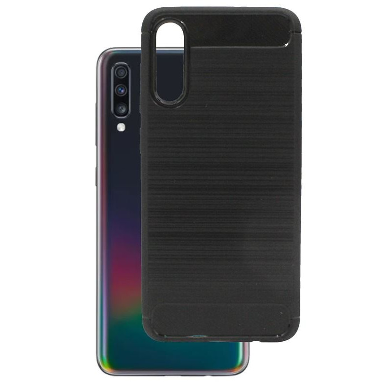 Etui Bumper Carbon LUX na telefon Samsung Galaxy A70 A705 czarne