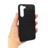 Etui Bumper Carbon LUX na telefon Samsung Galaxy S24 5G S921 czarne