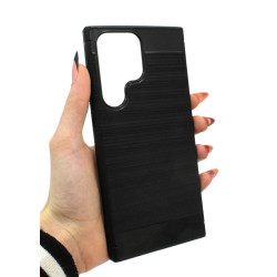 Etui Bumper Carbon LUX na telefon Samsung Galaxy S24 Ultra 5G SM-S928 czarne
