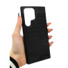 Etui Bumper Carbon LUX na telefon Samsung Galaxy S24 Ultra 5G SM-S928 czarne