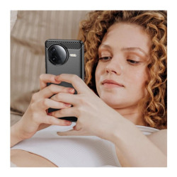 Etui Bumper Carbon Lux na telefon Xiaomi POCO F7 Pro 5G 24117RK2CG czarne