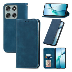 Etui Smart Retro na telefon motorola moto g56 5G XT2529 granatowe