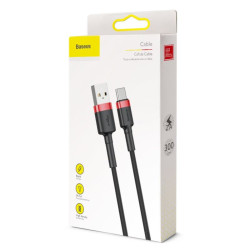 Kabel USB-C - USB Baseus Cafule QC Quick Charge 3.0 2A przewód wspierający SZYBKIE ŁADOWANIE 3m czarny