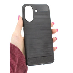 Etui Bumper Carbon Lux na telefon Xiaomi Redmi 13C 4G 23108RN04Y / POCO C65 2310FPCA4G czarne