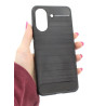 Etui Bumper Carbon Lux na telefon Xiaomi Redmi 13C 4G 23108RN04Y / POCO C65 2310FPCA4G czarne