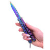 Nóż motylowy motylek treningowy tępy do ćwiczeń scyzoryk kameleon 22,5cm