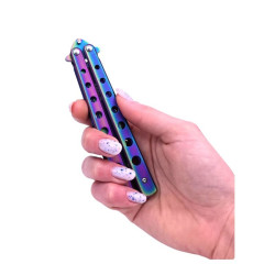 Nóż motylowy motylek treningowy tępy do ćwiczeń scyzoryk kameleon 22,5cm