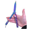 Nóż motylowy motylek treningowy tępy do ćwiczeń scyzoryk kameleon 22,5cm