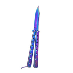 Nóż motylowy motylek treningowy tępy do ćwiczeń scyzoryk kameleon 22,5cm