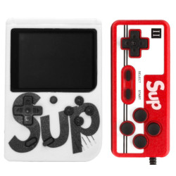 KONSOLA MINI GAME BOY RETRO idealny prezent na urodziny dla dziecka 400 gier biała + PAD