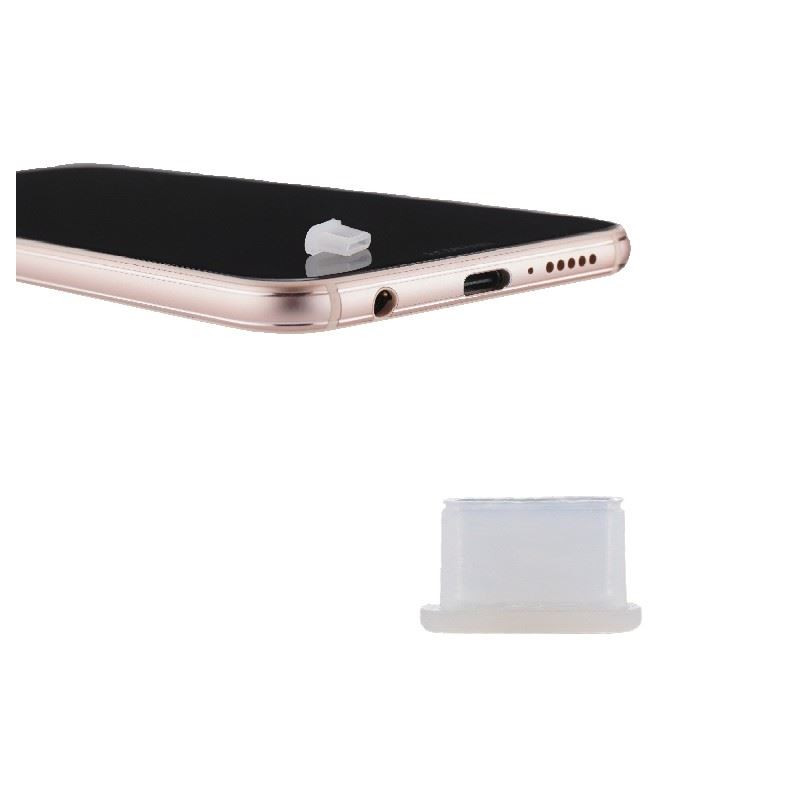 Zatyczka / zaślepka przeciw kurzowi do gniazda ładowania USB Typ C Type-C USBC USB-C bezbarwna