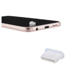 Zatyczka / zaślepka przeciw kurzowi do gniazda ładowania USB Typ C Type-C USBC USB-C bezbarwna