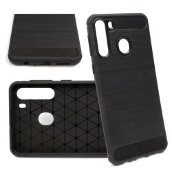 Etui Bumper Carbon LUX na telefon Samsung Galaxy A21 A215 czarne