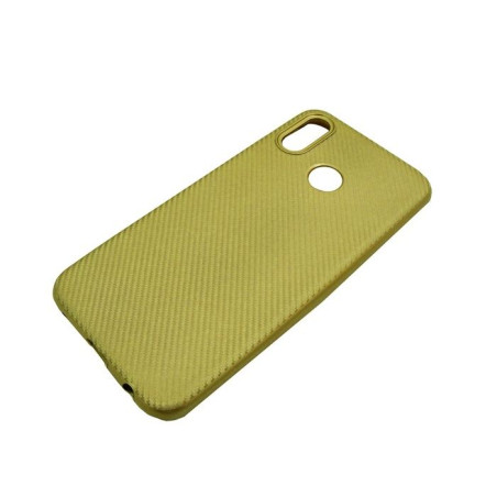 Etui Jelly Carbon Fiber na telefon Huawei P20 Lite ANE-L21 złote