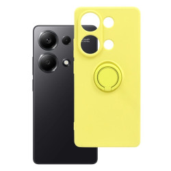 ETUI FINGER RING na telefon Xiaomi Redmi Note 13 Pro 4G / Redmi Note 14S 4G / POCO M6 Pro 4G żółte