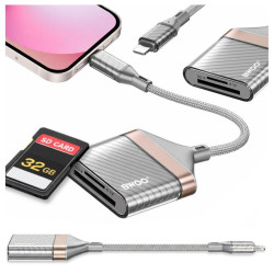 Czytnik kart SD TF Lightning | Szybki adapter 480 Mbps