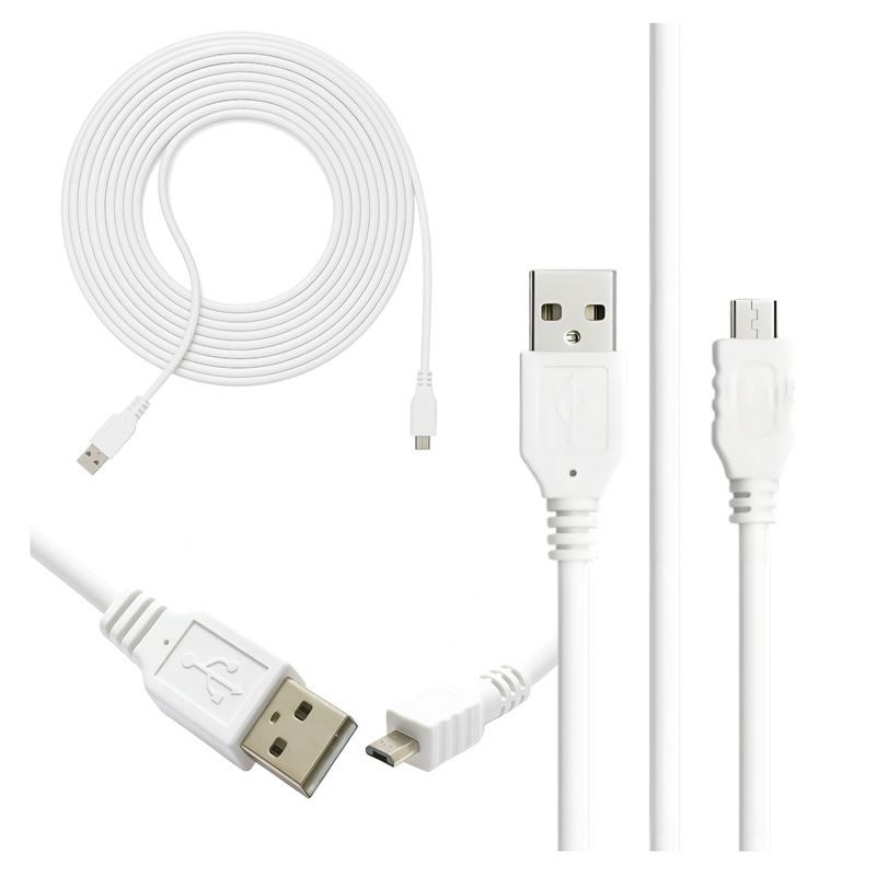 Kabel USB - Micro USB 7,5m biały przewód do ładowania i transmisji danych