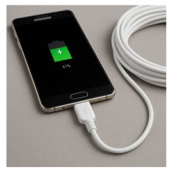 Kabel USB - Micro USB 7,5m biały przewód do ładowania i transmisji danych