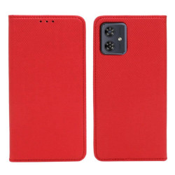 Etui Smart Magnet na telefon motorola moto g54 5G / g54 power edition 5G czerwone