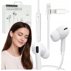 Słuchawki lightning do telefonu Apple iPhone 7 8 Xs XR 11 JH-015 białe